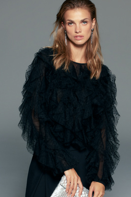 Dolan Left Coast Mesh Ruffle Top by Anthropologie