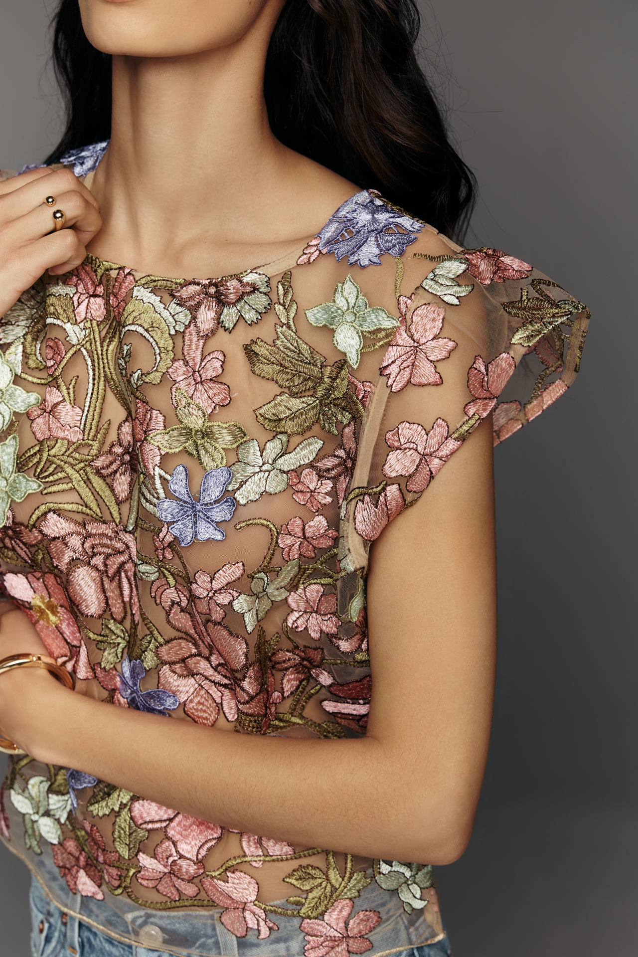 Dolan Left Coast Floral Muscle Tee