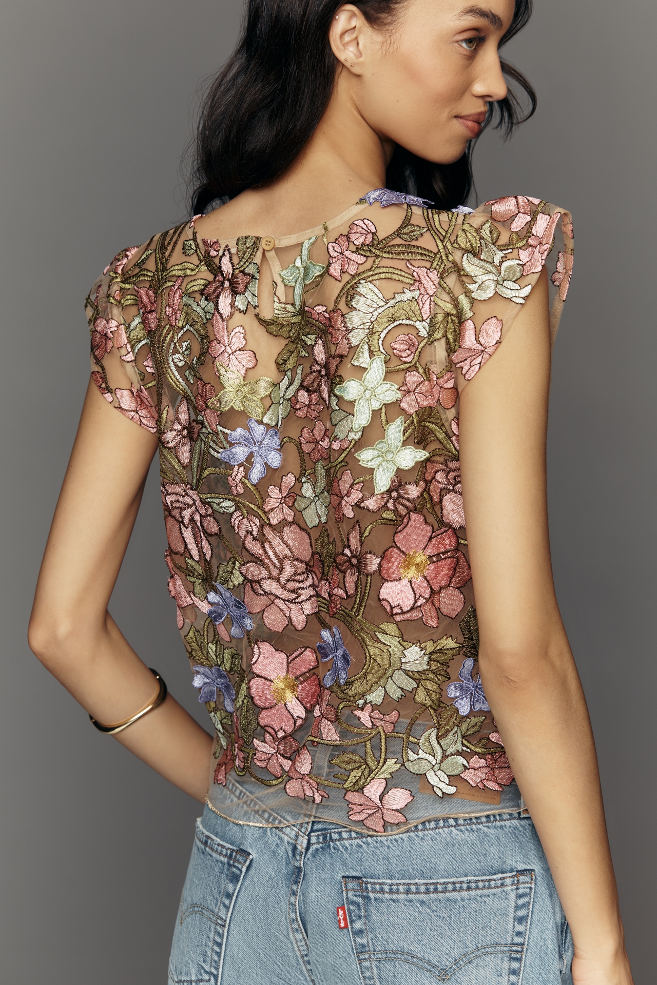 Dolan Left Coast Floral Muscle Tee