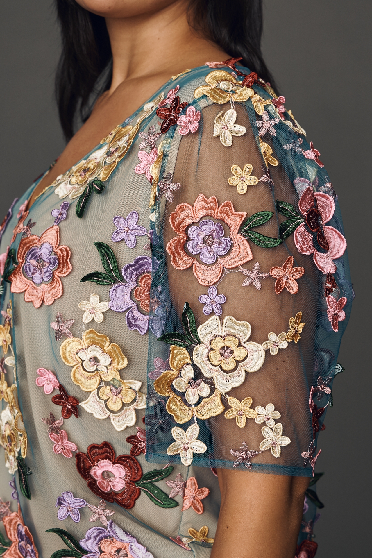 Dolan Left Coast 3D Floral Top