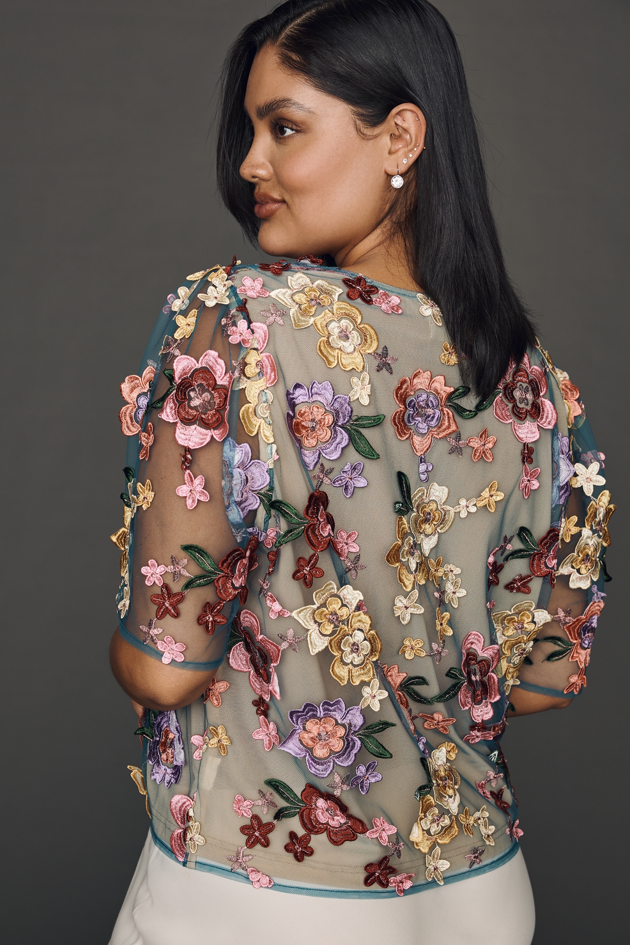 Dolan Left Coast 3D Floral Top