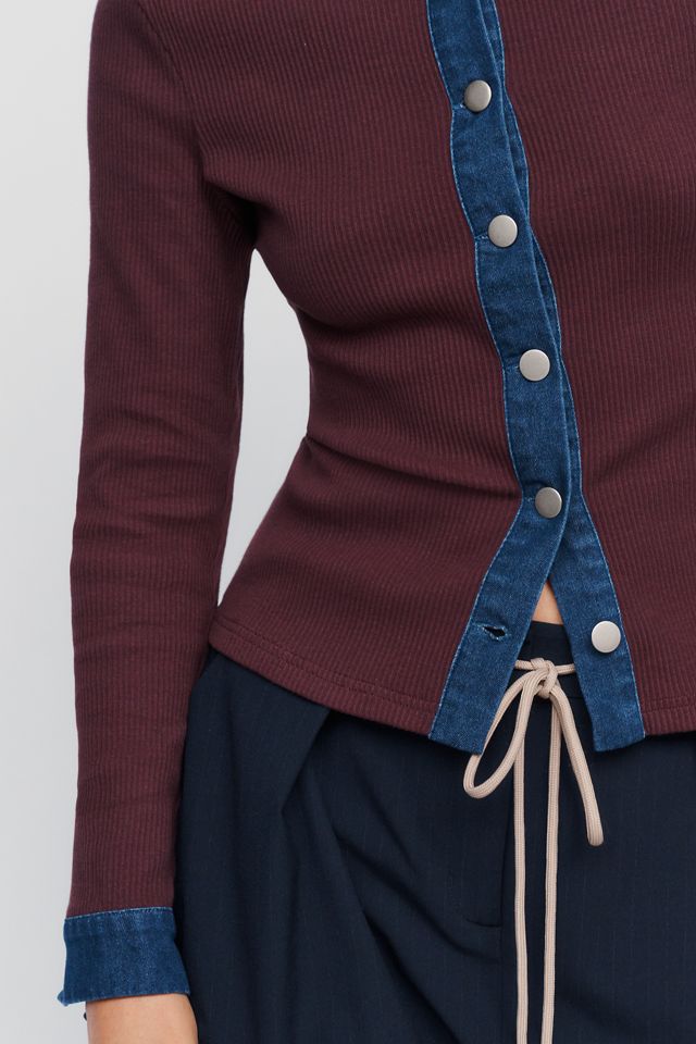 Dolan Left Coast Denim Mix Cardigan #1