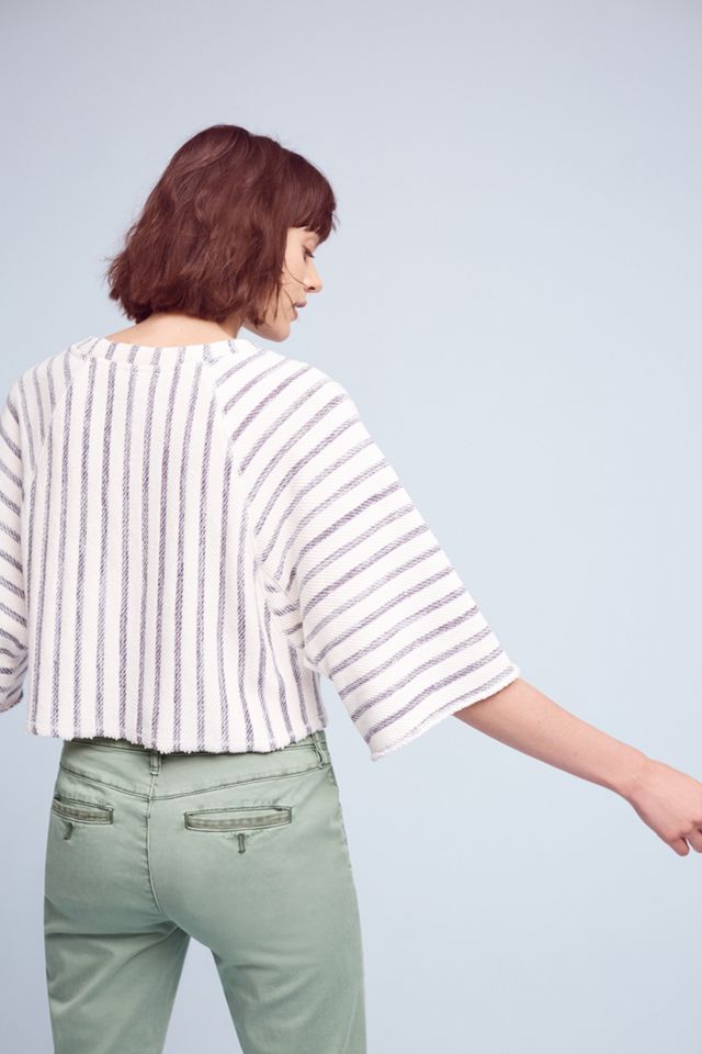 Coastal Stripes Terry Pullover #1