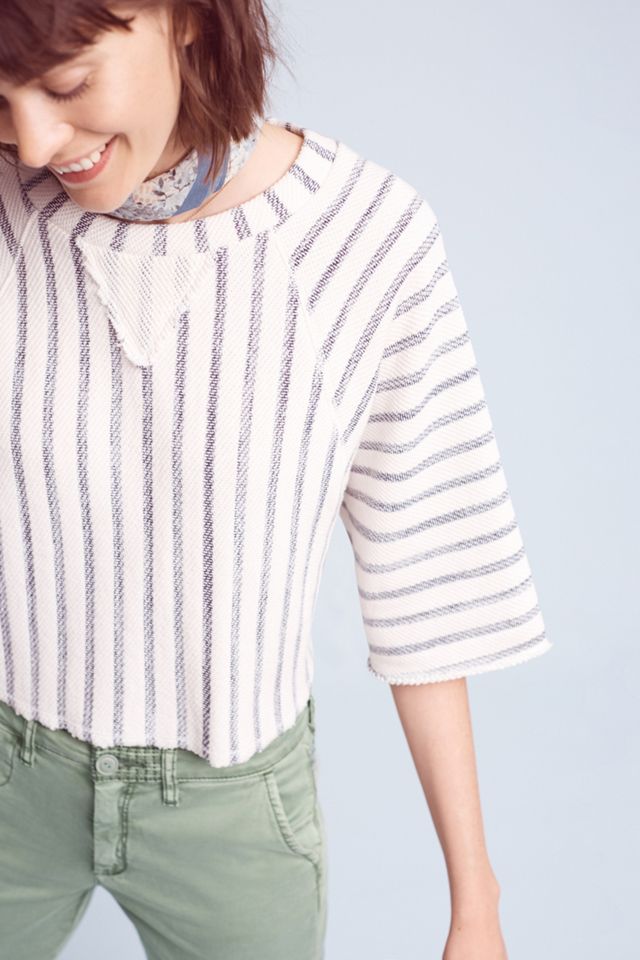 Coastal Stripes Terry Pullover #2
