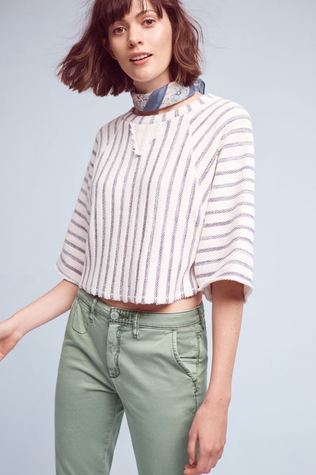Coastal Stripes Terry Pullover