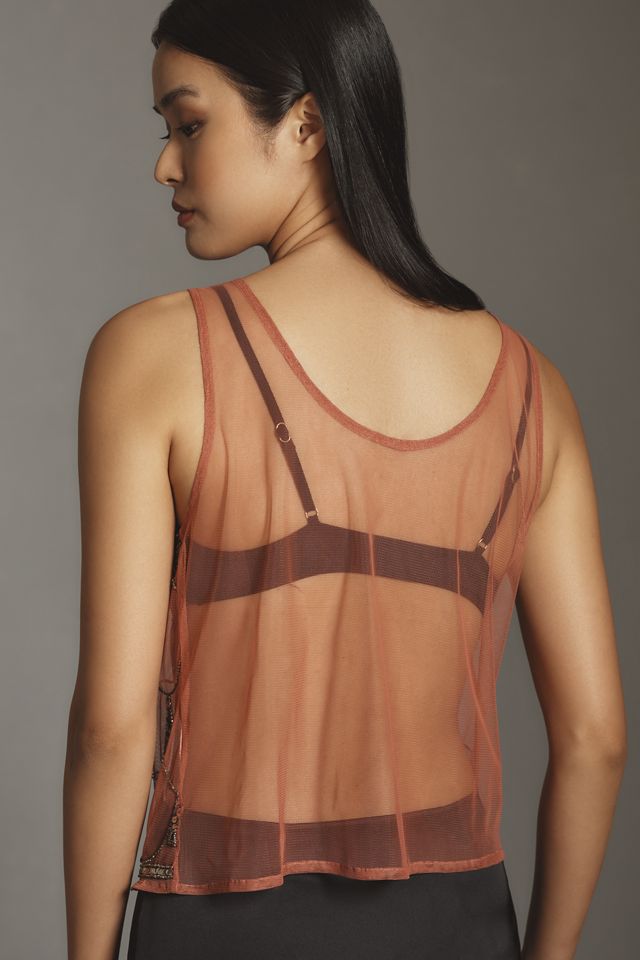 Mahila Beaded Sheer Tank #1