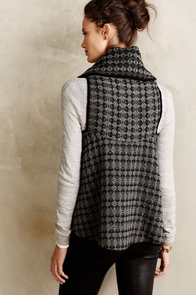 Draped Jacquard Vest #1