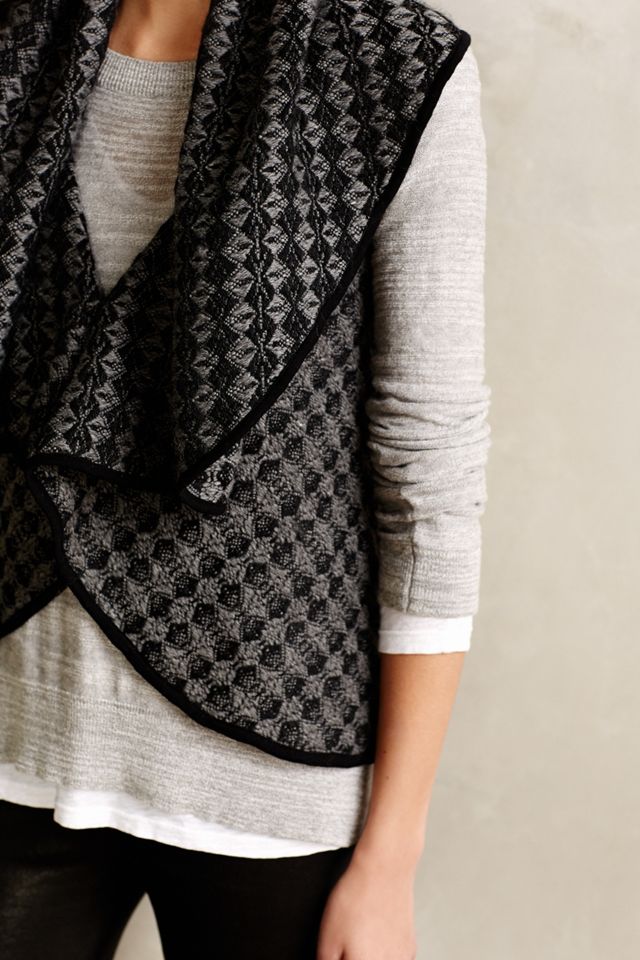 Draped Jacquard Vest #3
