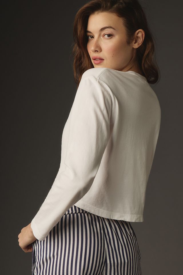 AGOLDE Mason Cropped Long-Sleeve Top | Anthropologie
