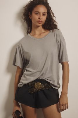 Shop Citizens Of Humanity Elisabetta Relaxed Tee In Grey