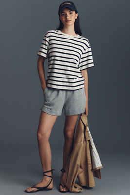 Citizens Of Humanity Goldie Stripe Relaxed Fit T-shirt In Blue