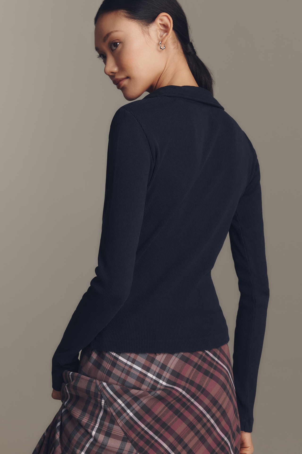 Citizens of Humanity Long-Sleeve 60's Polo Top