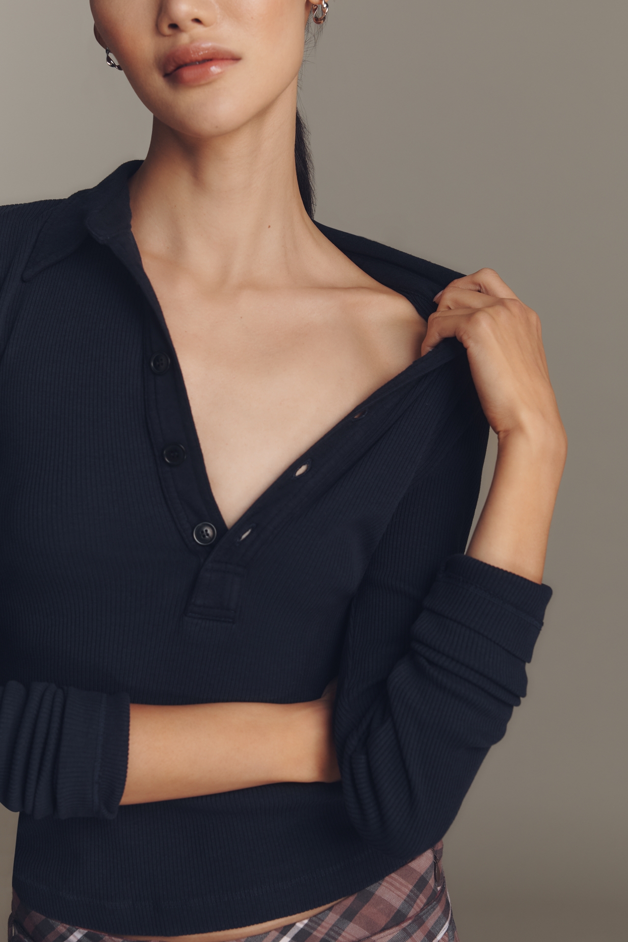 Citizens of Humanity Long-Sleeve 60's Polo Top