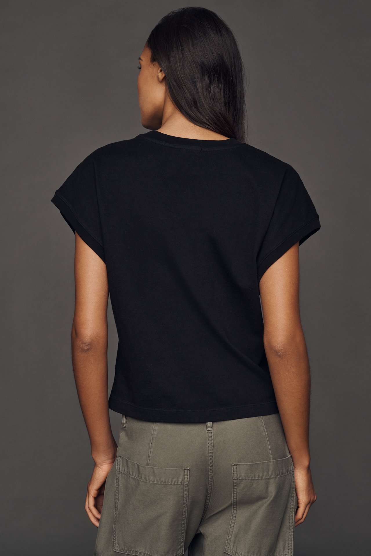 AGOLDE Meg Cotton Cap-Sleeve T-Shirt