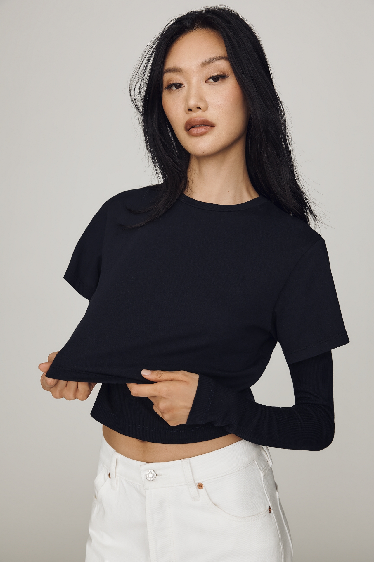AGOLDE Romily 100% Cotton Long-Sleeve Tee