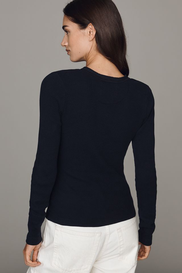 Citizens of Humanity Drea Cotton Waffle Henley Top #1
