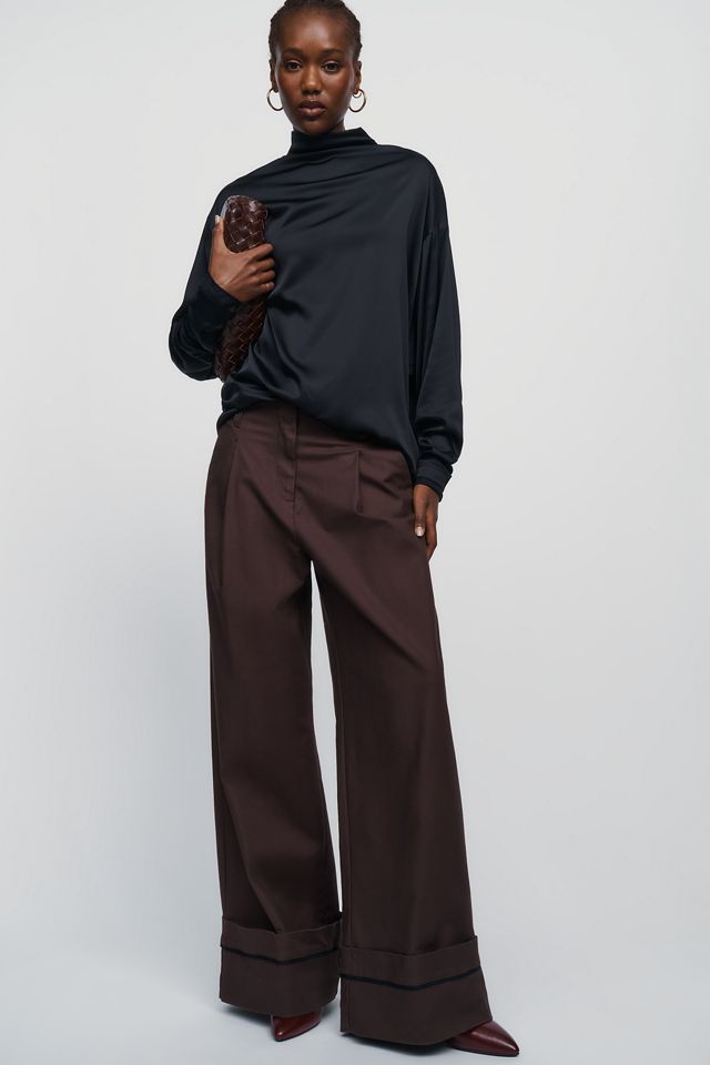 AGOLDE Bryony Satin Turtleneck Top #2