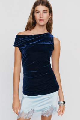 AGOLDE Carlin Velvet Top by Anthropologie