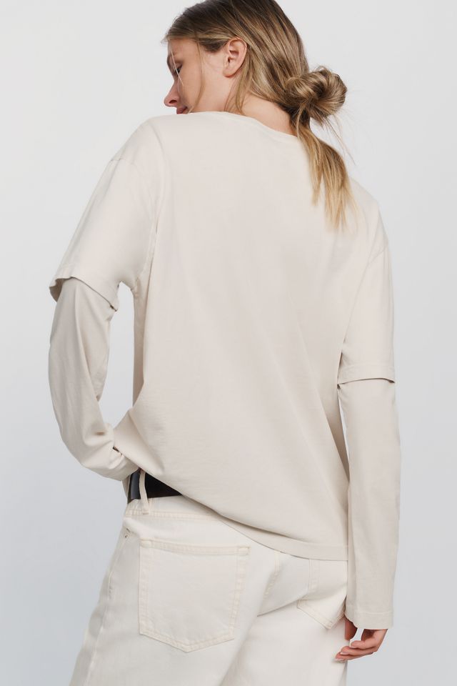 AGOLDE Lois 100% Cotton Layered Tee #1