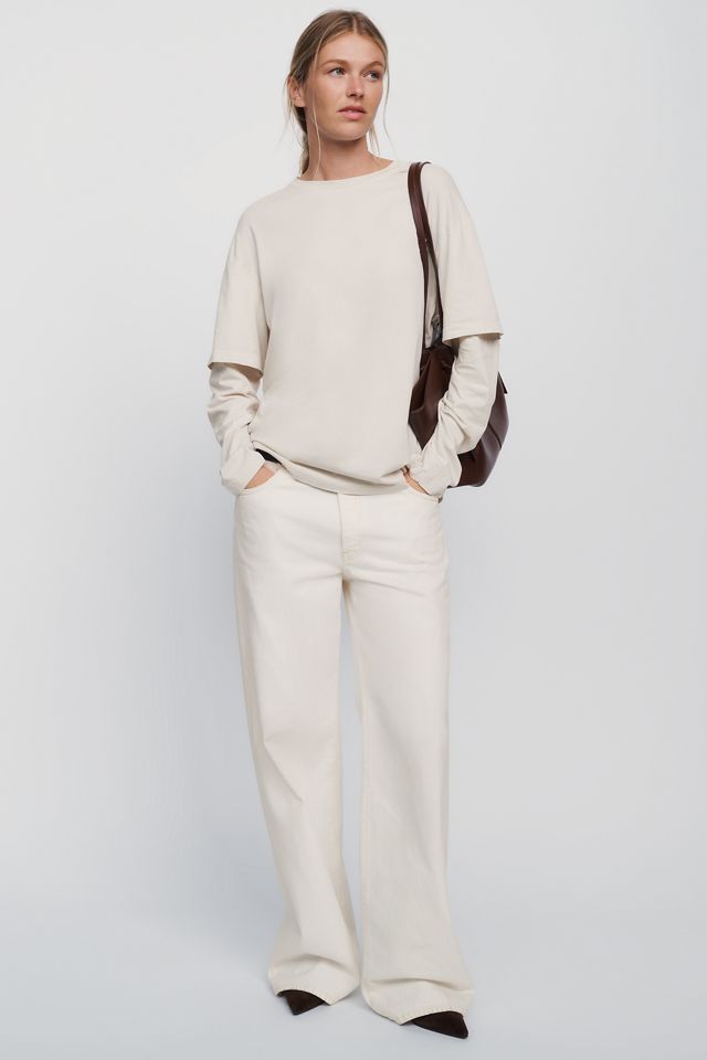 AGOLDE Lois 100% Cotton Layered Tee #3