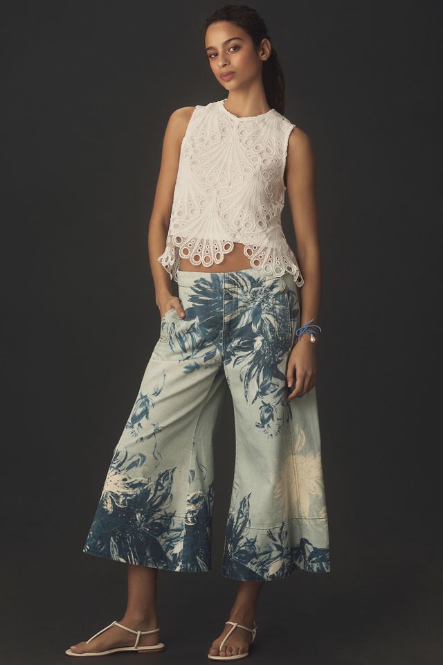 Blue Tassel Eyelet Tank #3