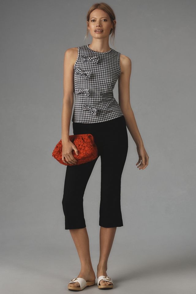 Blue Tassel Gingham Bow Tank #2