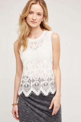 Scalloped Lace Tank