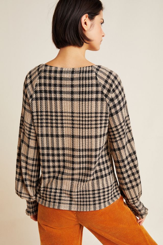 Katrina Smocked Plaid Pullover #1