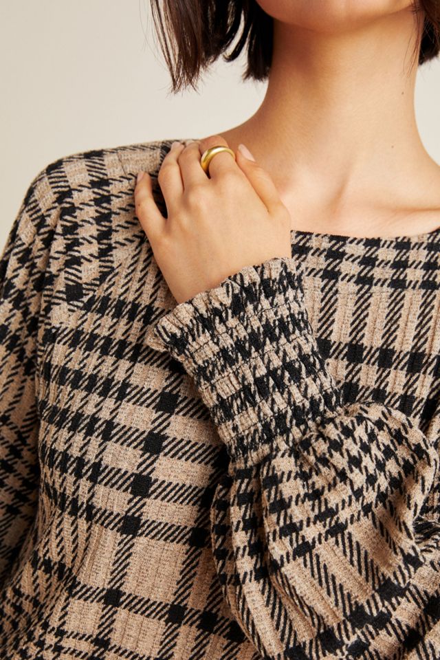 Katrina Smocked Plaid Pullover #2