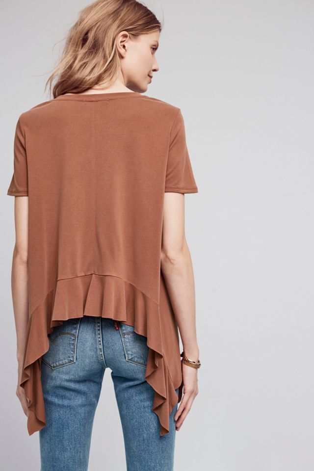 Ruffle-Back Crewneck Tee #1