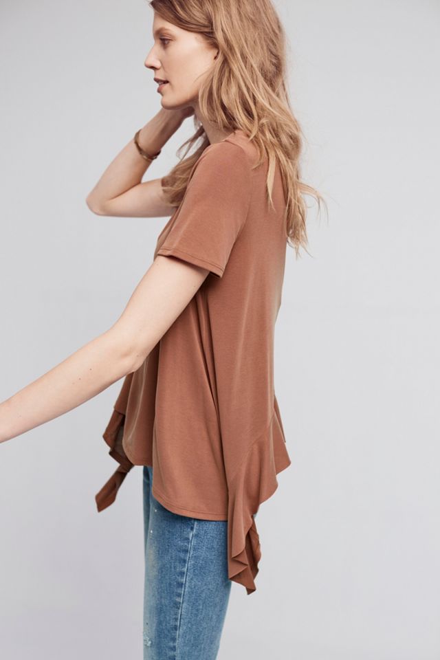 Ruffle-Back Crewneck Tee #2