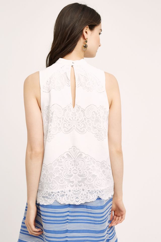Lace Mockneck Tank #1