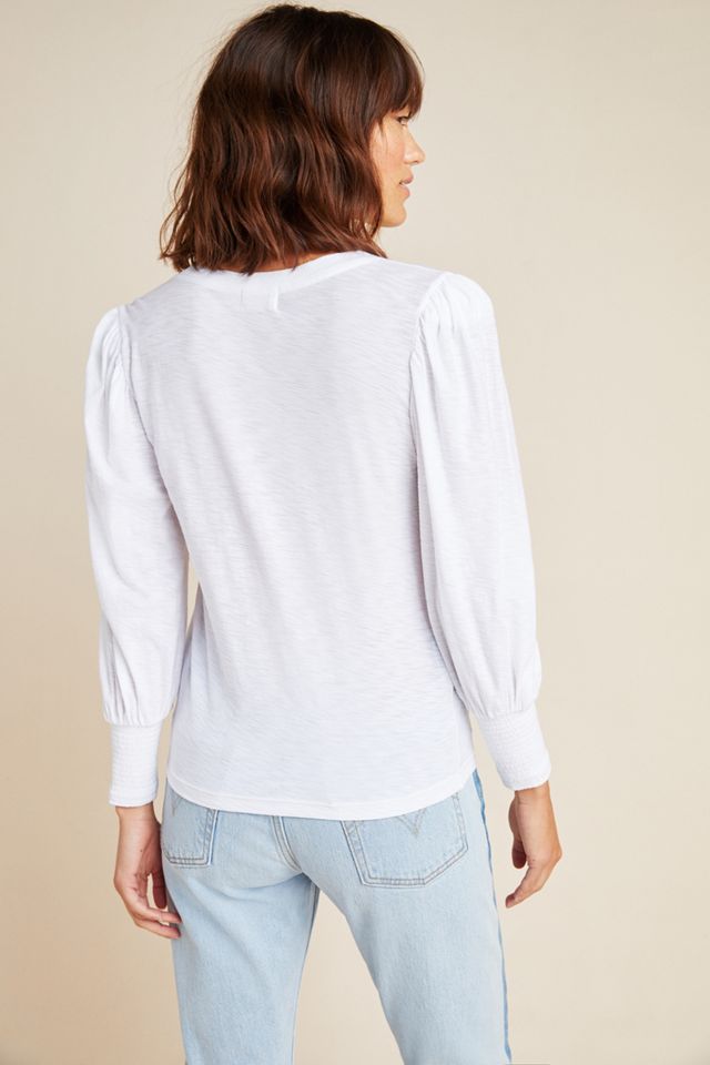 Loren Smocked Peasant Tee #1