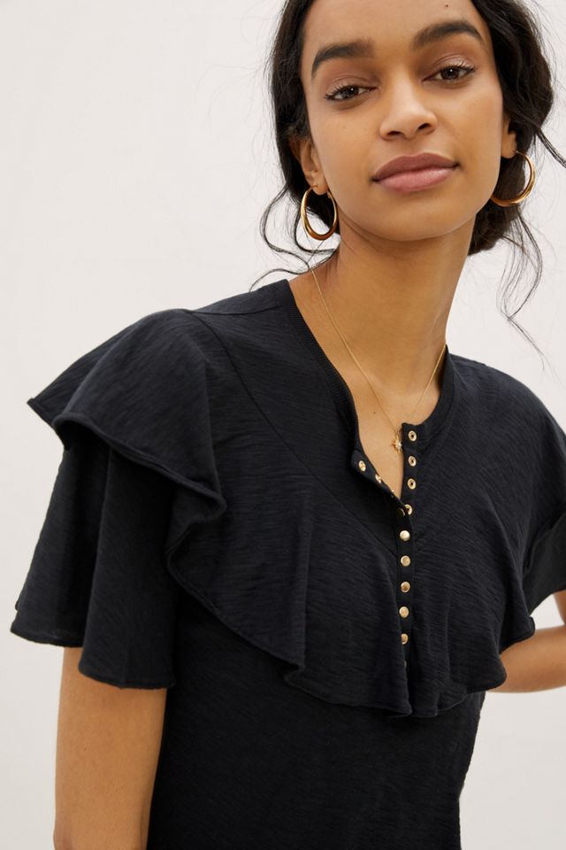 Ruffled Henley Top #2