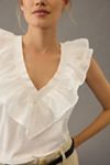 Nation LTD Golda Ruffled V-Neck Top | Anthropologie