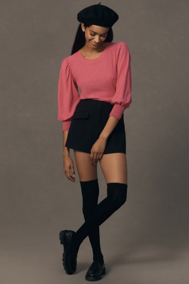 Nation Ltd Loren Puff-sleeve Tee In Pink