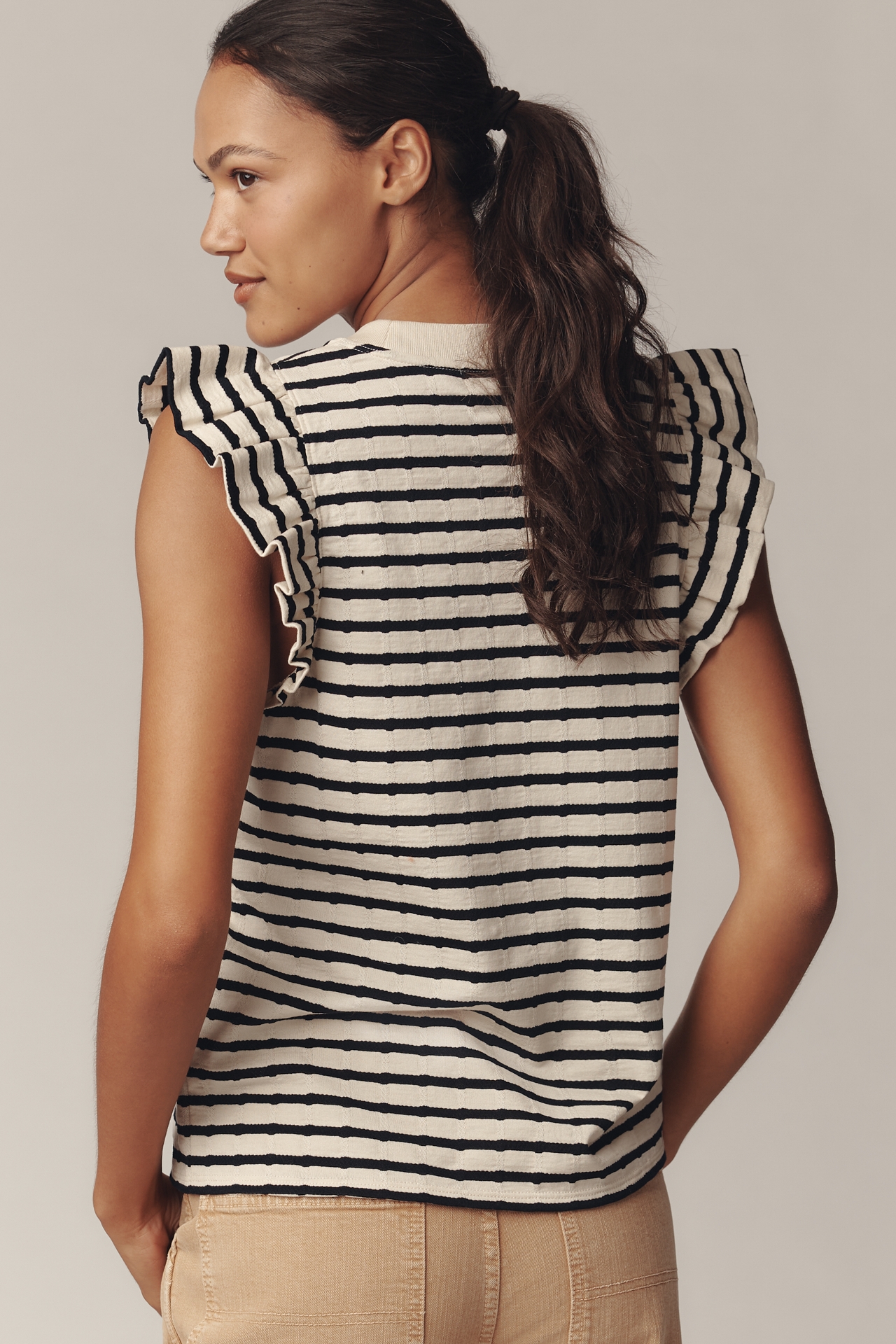 Nation Los Angeles Paulette Ruffle Tank