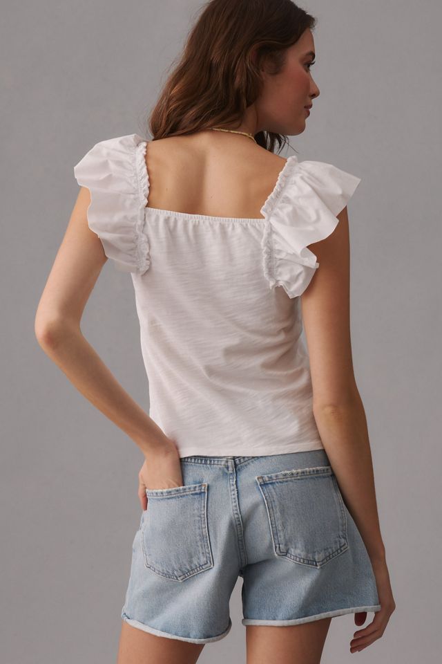 Nation Los Angeles Misty Open-Back Ruffle Tank #2
