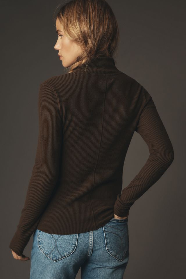 Nation Los Angeles Ribbed Long-Sleeve Henley Top #1