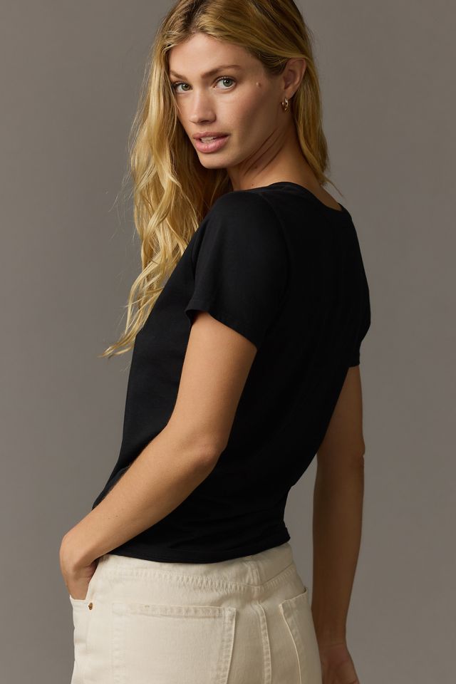 Nation Los Angeles Blair Ultra Deep V-Neck Tee #1