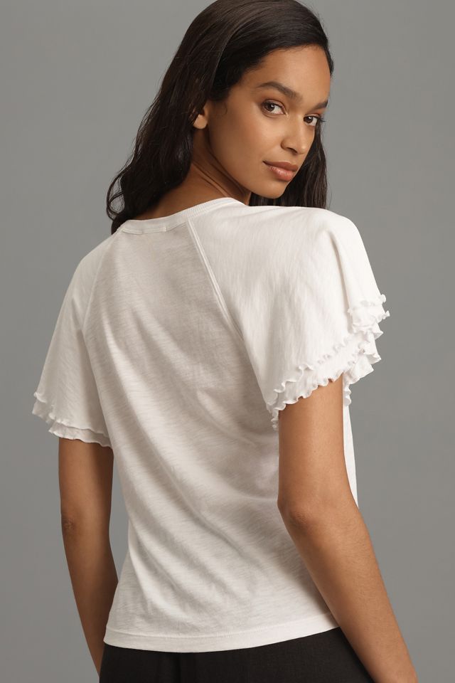 Nation Los Angeles Macy Flutter-Sleeve Raglan Top #1