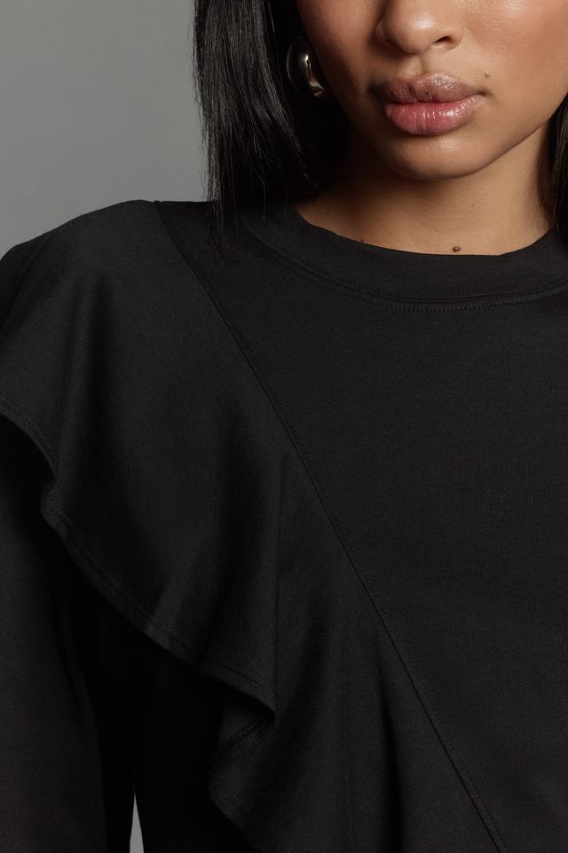 Nation Los Angeles Farrah Asymmetrical Ruffle Top #2