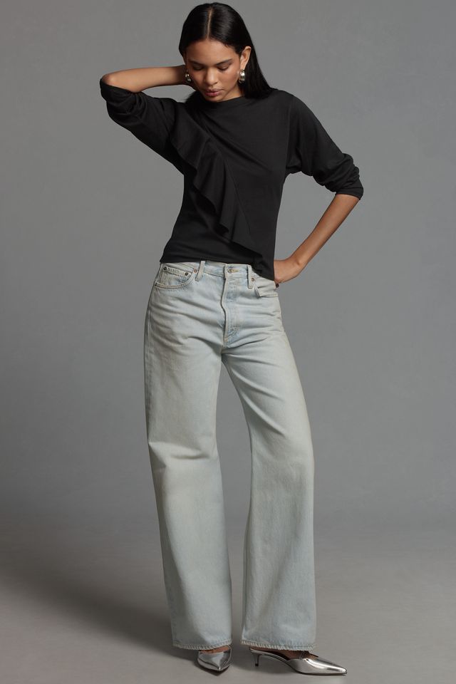 Nation Los Angeles Farrah Asymmetrical Ruffle Top #3