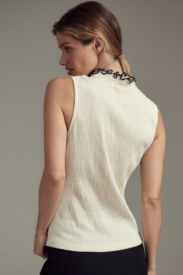 Nation Los Angeles Pearl Ruffle-Neck Top #2