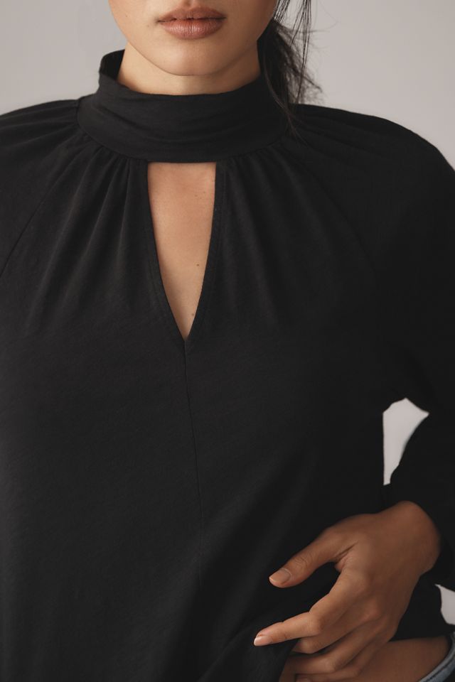Nation Los Angeles Rosalie Long-Sleeve Keyhole Blouse #2