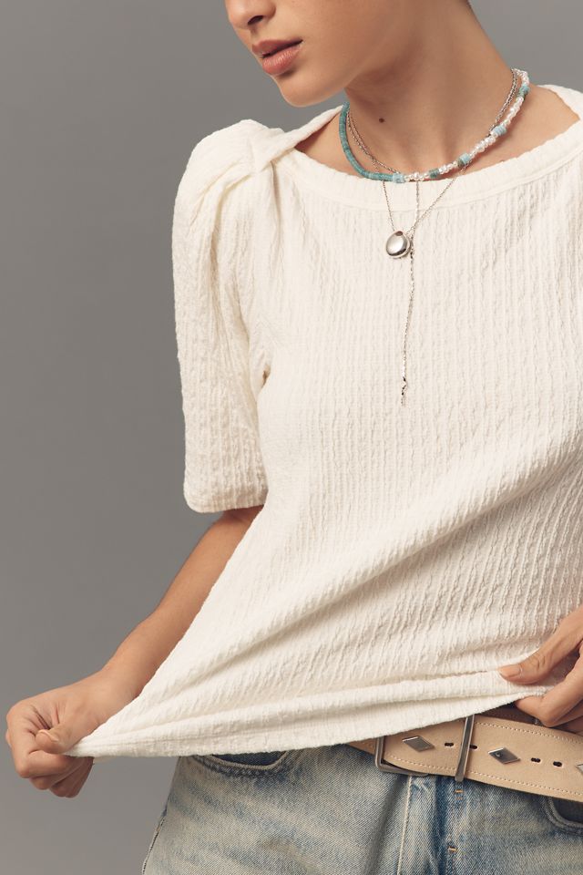 Anthropologie ロサンゼルス ディアナ エンベロープ半袖トップ Nation Los Angeles Deana Envelope Short-Sleeve Top