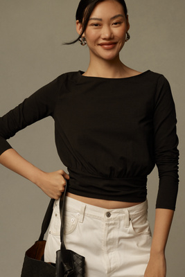 NATION LTD LILAH BOAT-NECK TOP 