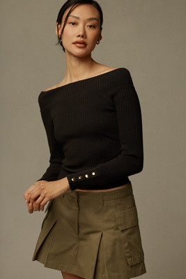 Shop Nation Ltd Val Off-the-shoulder Top In Black