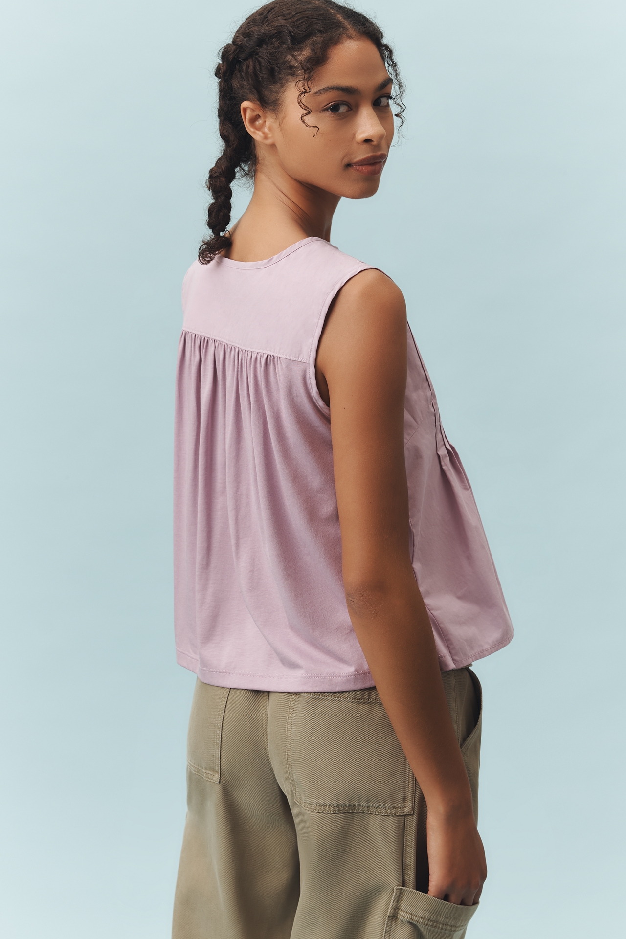 Nation Los Angeles Ali Sleeveless Tie-Front Top