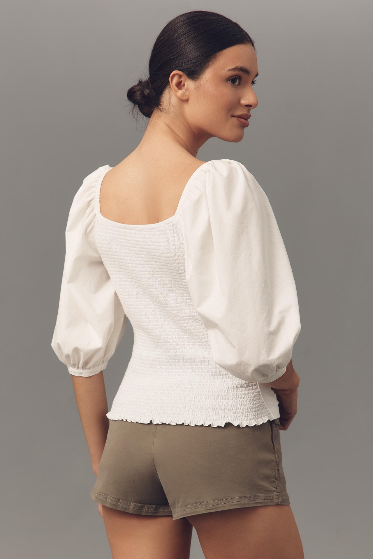 Nation Los Angeles Marie-Lou Puff-Sleeve Top